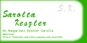 sarolta keszler business card